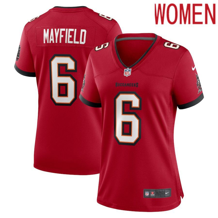 Women Tampa Bay Buccaneers 6 Baker Mayfield Nike Red Game NFL Jersey